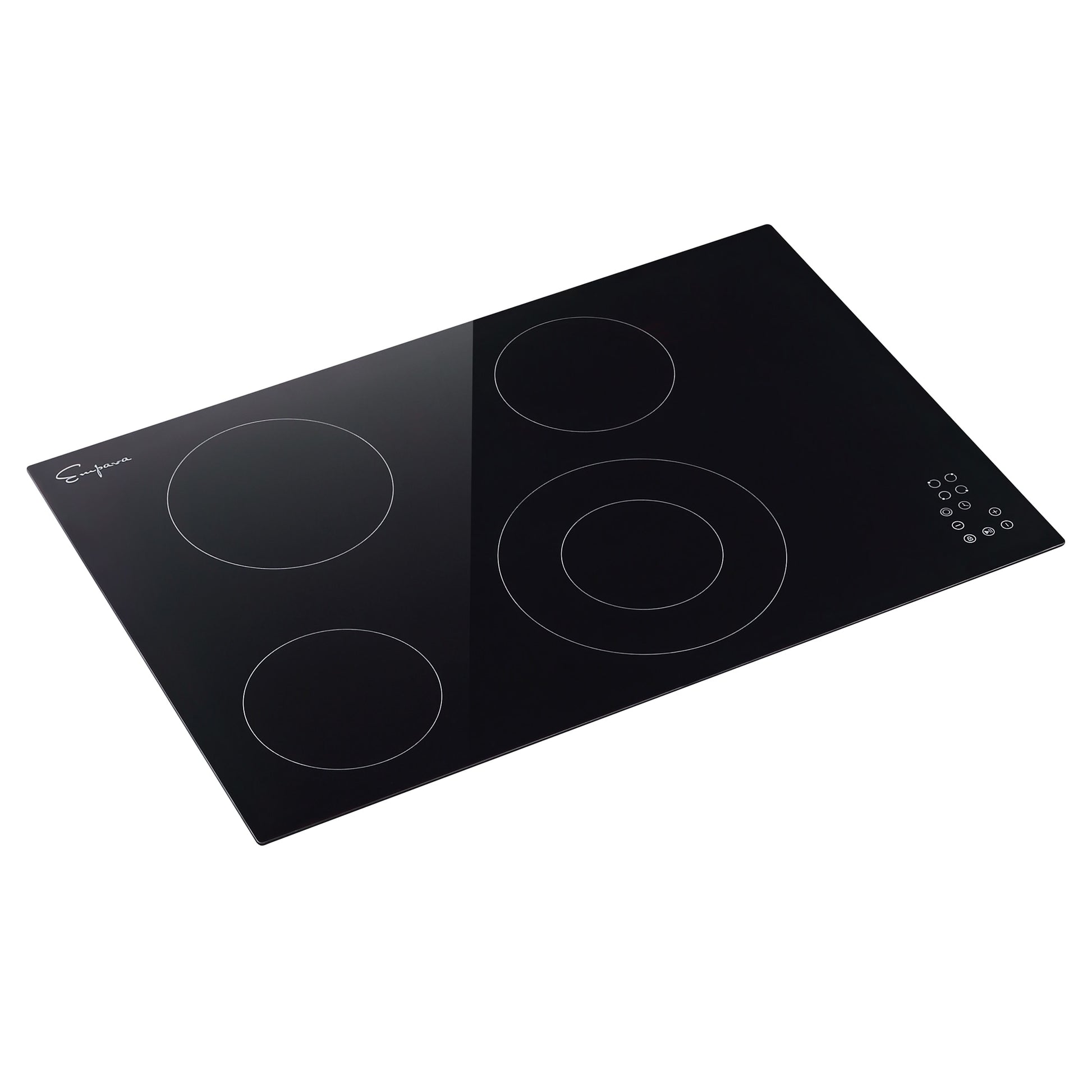 Empava 30-in 4 burners Smooth Surface (Radiant) Black Electric Cooktop
