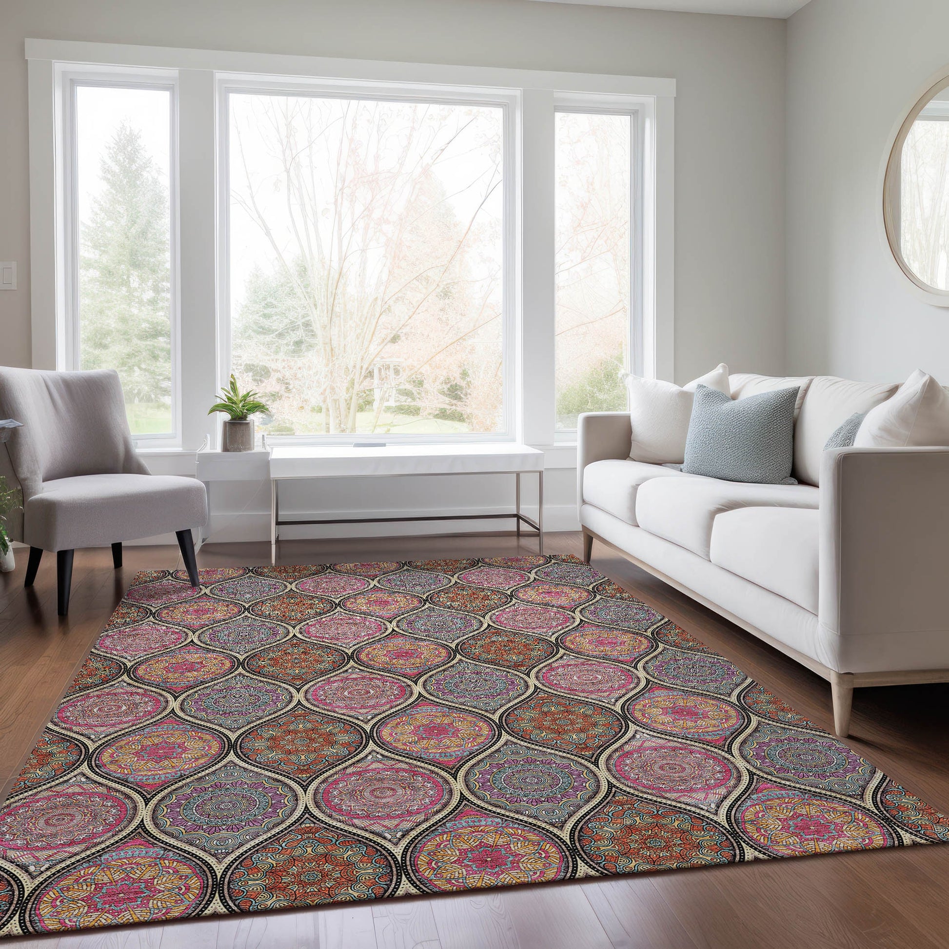 Addison Rugs Chantille ACN976BK 8 x 10 (ft) Loomed Black Rectangular Indoor/Outdoor Machine washable Pet Friendly Area rug