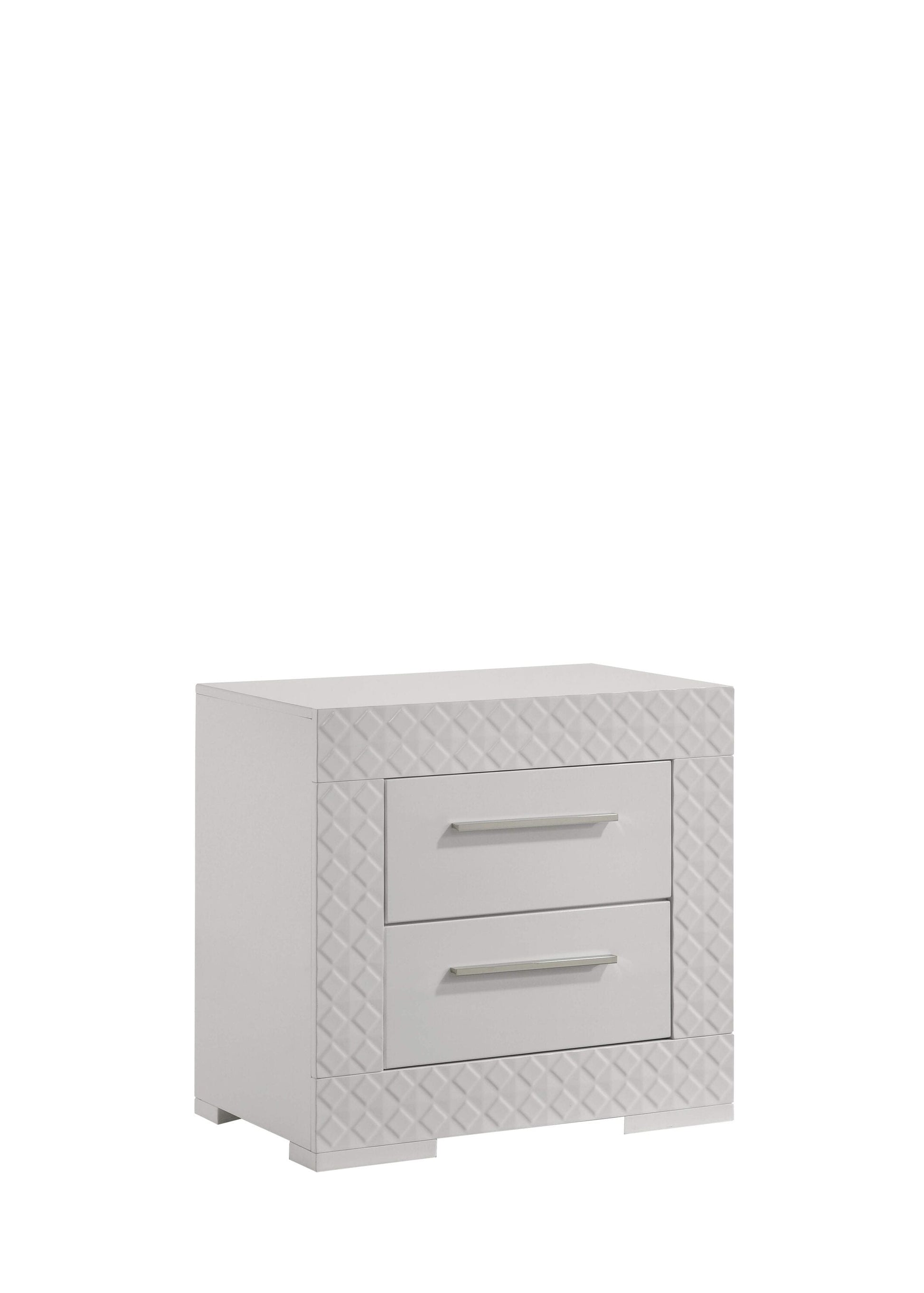 Galaxy White 2 -Drawer 15.55-in W x 24.8-in H Modern Nightstand
