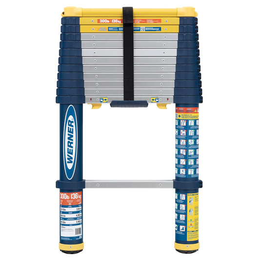 Werner TS1250 12.5-ft ( 16-ft Reach Height ) Aluminum Type 1A - 300 lbs. Load Capacity Telescoping Extension Ladder