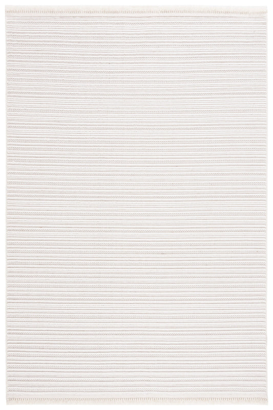 Safavieh 9 x 12 (ft) Loomed Ivory Rectangular Indoor Stripe Mid-Century Modern Pet Friendly Area rug