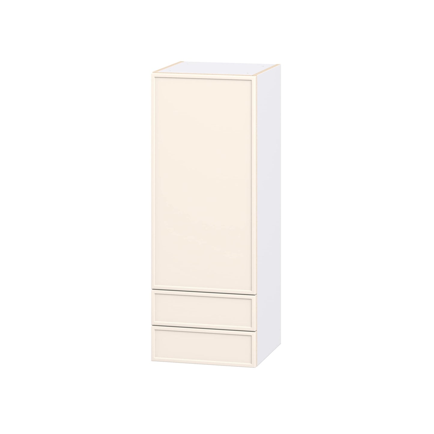 Hugo&Borg Chapel Hill 15-in W x 40-in H x 14.91-in D Washed Linen 2 -Drawers Wall Fully assembled Cabinet Flat Panel