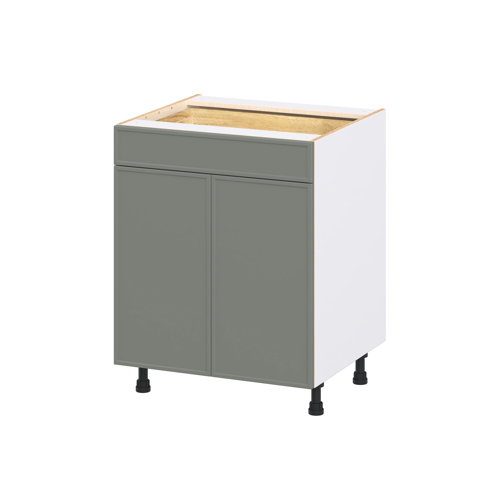 Hugo&Borg Concord 27-in W x 34.5-in H x 24.66-in D Moss Green Base Fully assembled Cabinet (Flat Panel Shaker)