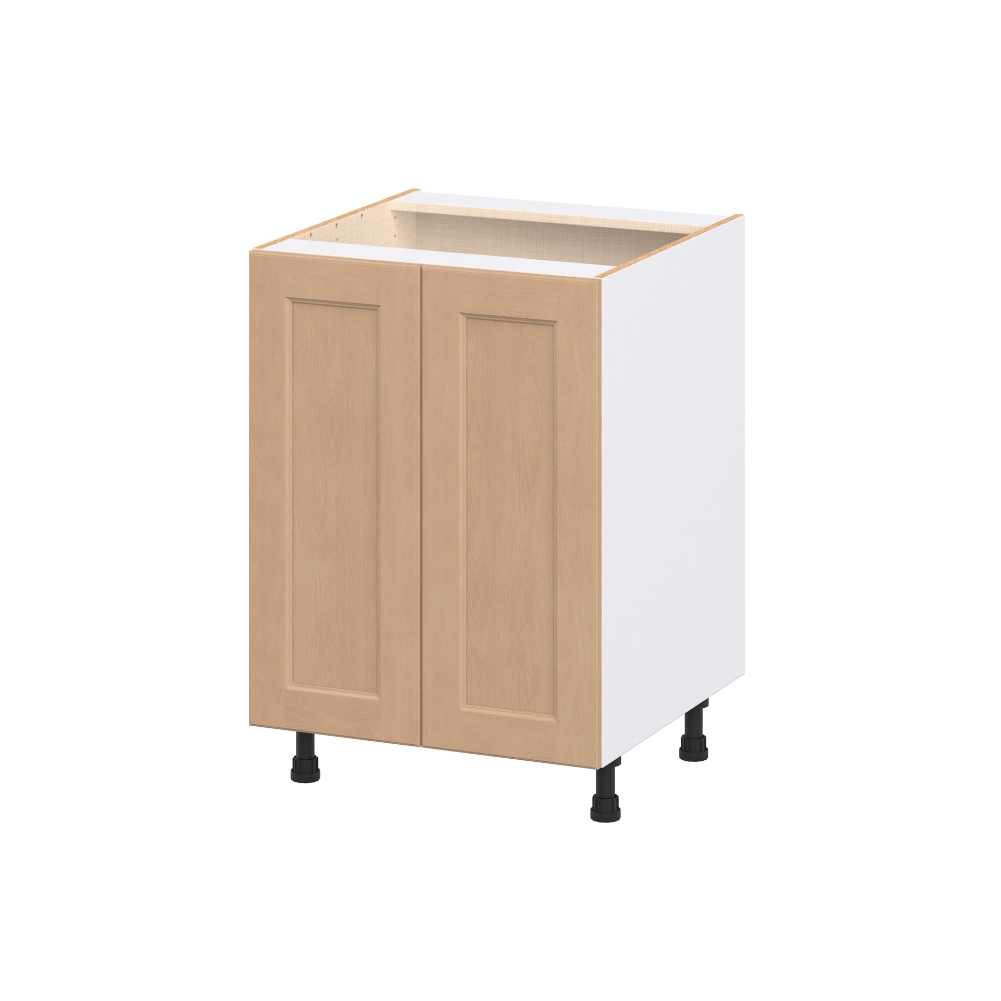 Hugo&Borg Raleigh 24-in W x 34.5-in H x 24.5-in D Sugar Cookie Base Fully assembled Cabinet (Flat Panel Shaker)
