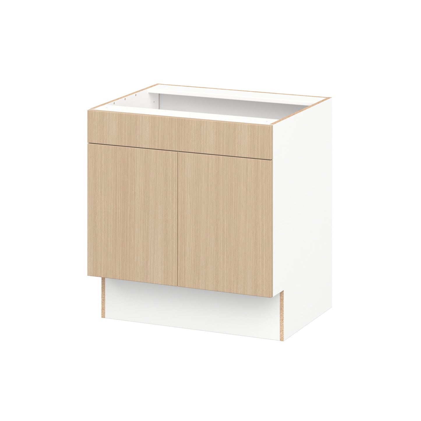 Hugo&Borg Winston 30-in W x 32.5-in H x 24.5-in D Mojavi Oak Sink Base Fully assembled Cabinet (Flat Panel Slab)