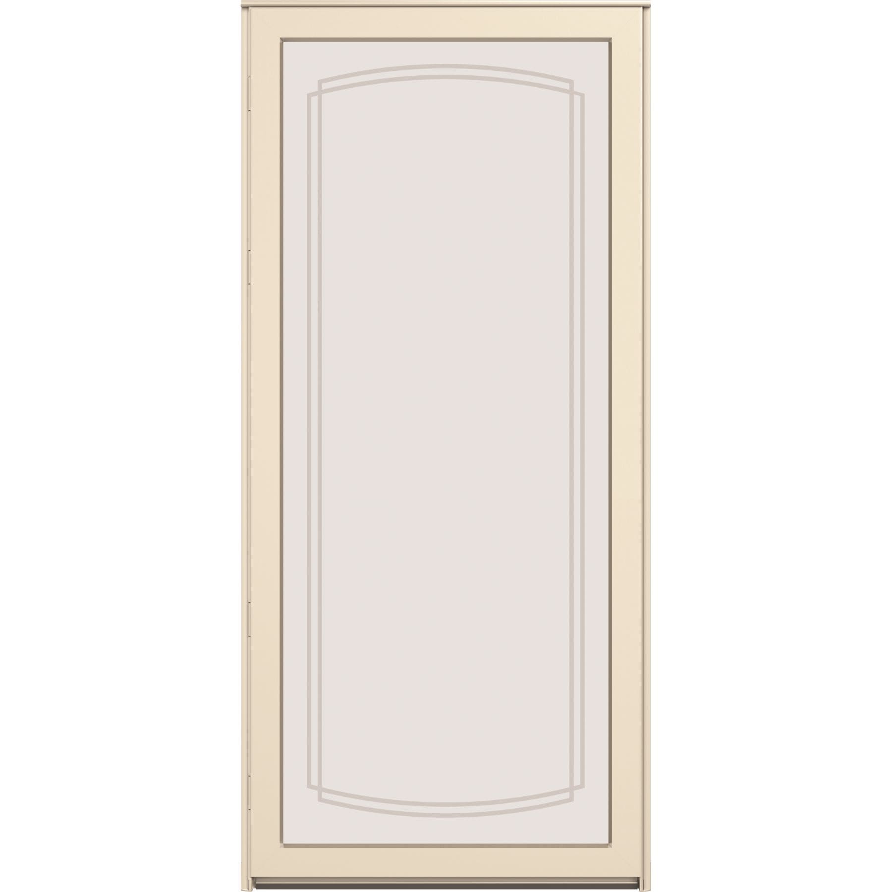 LARSON 60MT Maximum View 36-in x 81-in Almond Aluminum Reversible Hinge Storm Door Beveled Glass with Interchangeable Screen ( No handle )