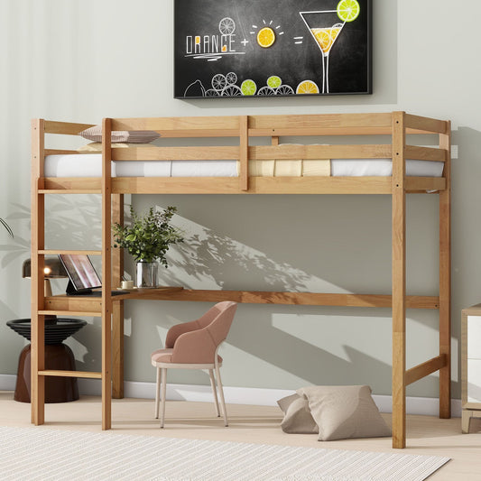 Yiekholo Natural Twin loft Bunk Bed