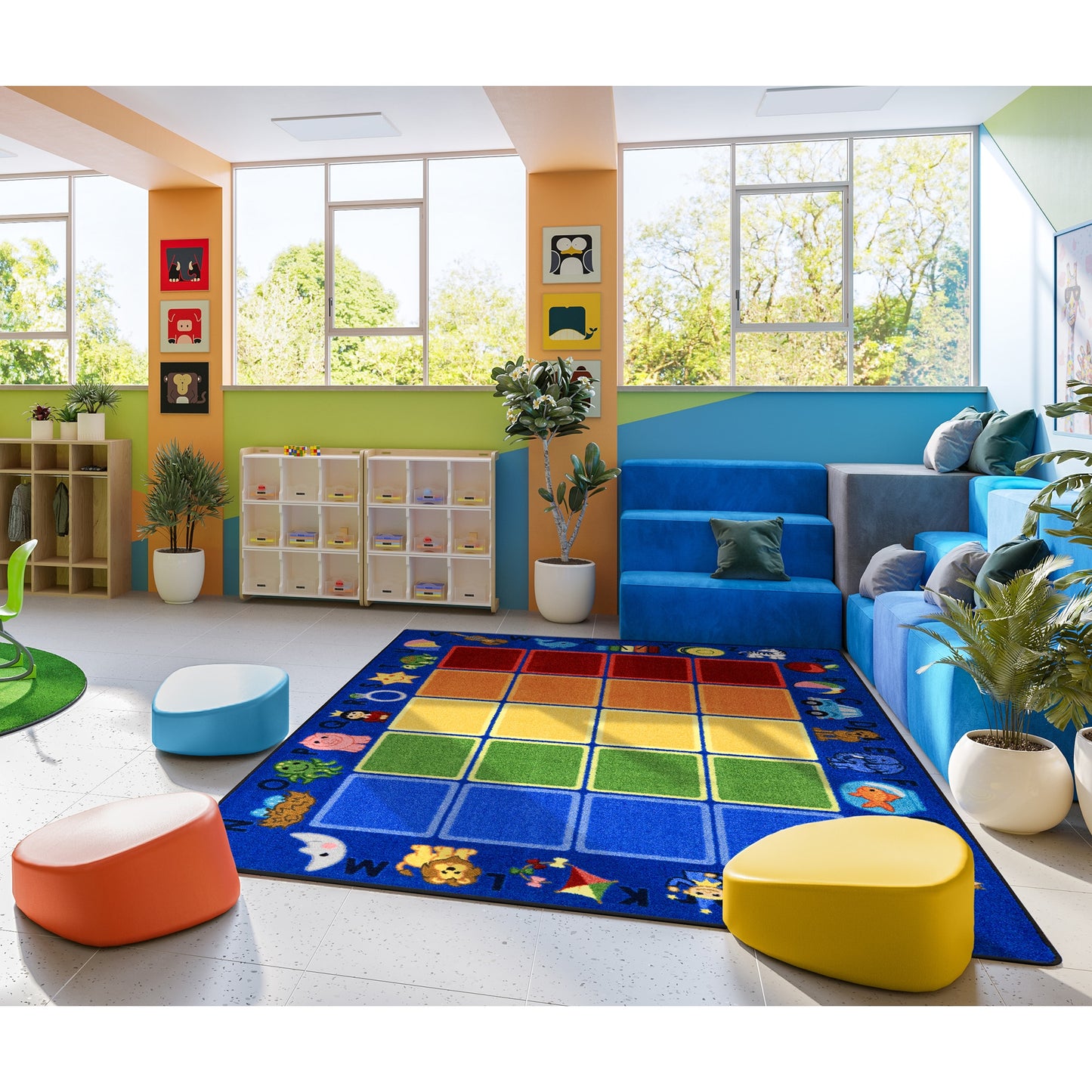 Joy Carpets Smart Start 8 x 11 (ft) Tufted Multi Rectangular Indoor Pet Friendly Area rug