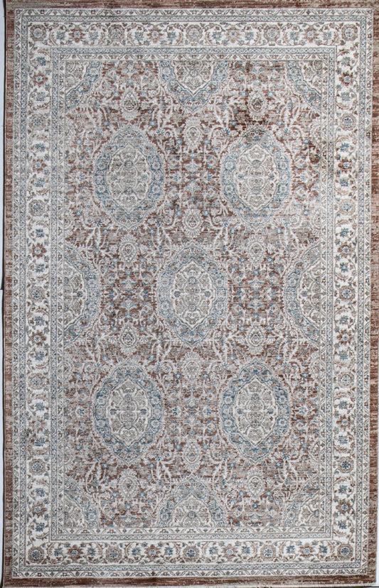 Bashian Legacy 9 x 12 (ft) Dusty Rose Rectangular Indoor Geometric Area rug