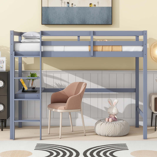 Sunrinx Gray Twin loft Bunk Bed