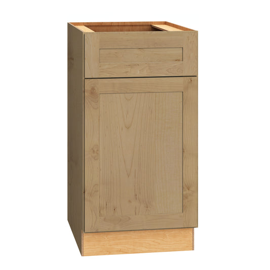 Diamond Express Jamestown 18-in W x 34.5-in H x 24-in D Coastline Pull-out wastebasket Base Fully assembled Plywood Cabinet (Recessed Panel Shaker)