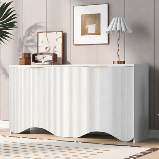 Oaks Decor Storage Cabinet Sideboard Contemporary/Modern White Sideboard