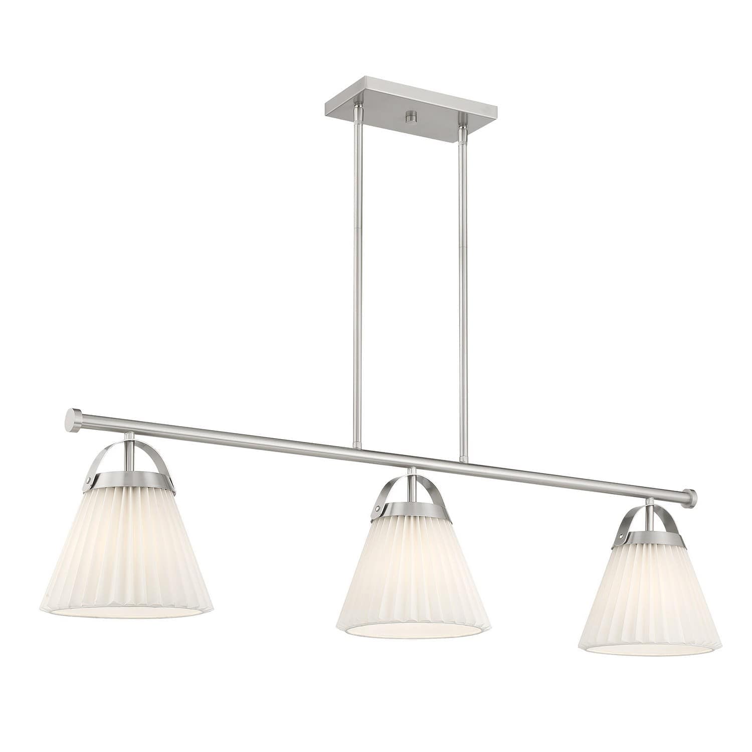 Trade Winds Lighting Linear Chandelier in Brushed Nickel