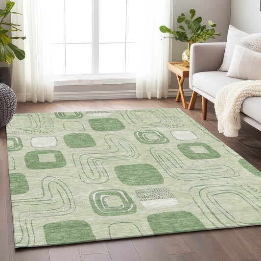 Addison Rugs Chantille ACN1670MZ 9 x 12 (ft) Loomed Mint Rectangular Indoor/Outdoor Machine washable Pet Friendly Area rug