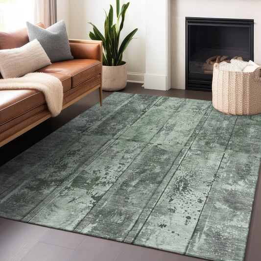 Addison Rugs Chantille ACN1715GE 9 x 12 (ft) Loomed Green Rectangular Indoor/Outdoor Machine washable Pet Friendly Area rug