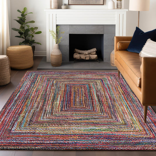 Addison Rugs Chantille ACN1725PK 8 x 10 (ft) Loomed Paprika Rectangular Indoor/Outdoor Machine washable Pet Friendly Area rug