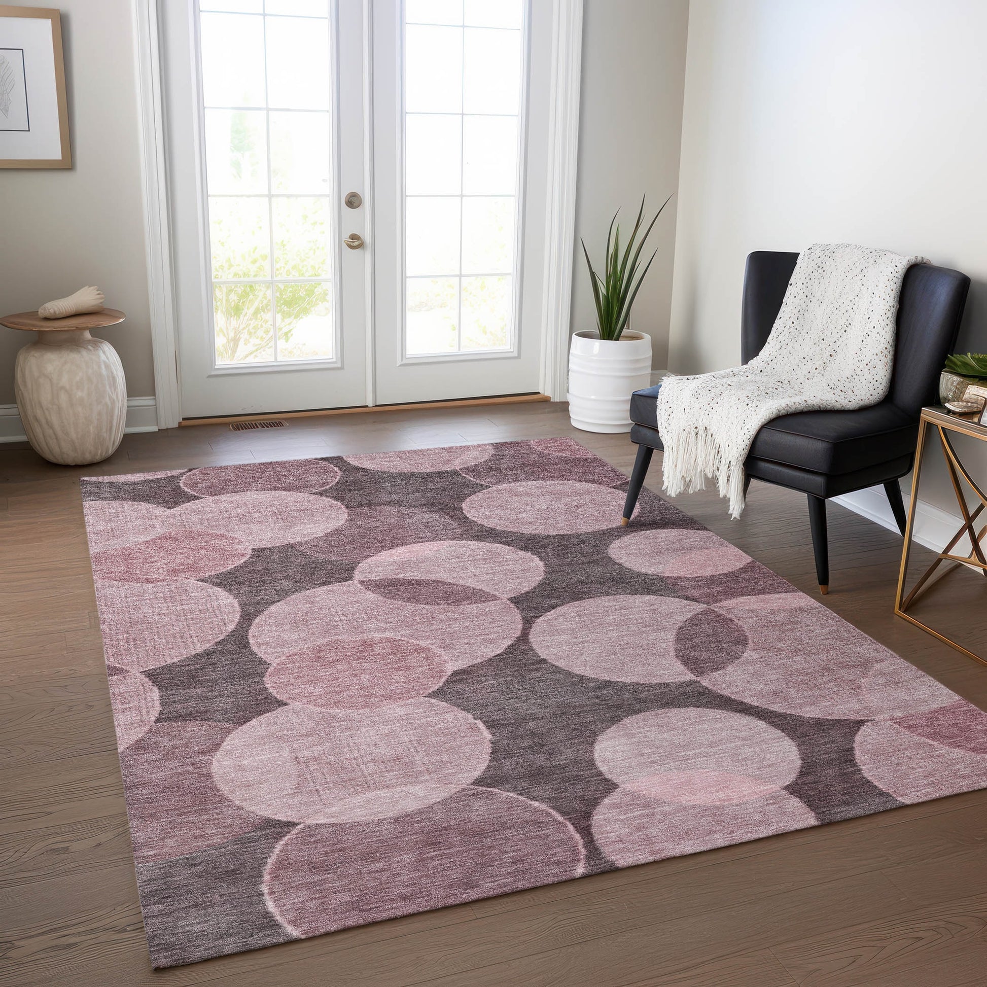 Addison Rugs Chantille ACN1751BL 8 x 10 (ft) Loomed Blush Rectangular Indoor/Outdoor Machine washable Pet Friendly Area rug