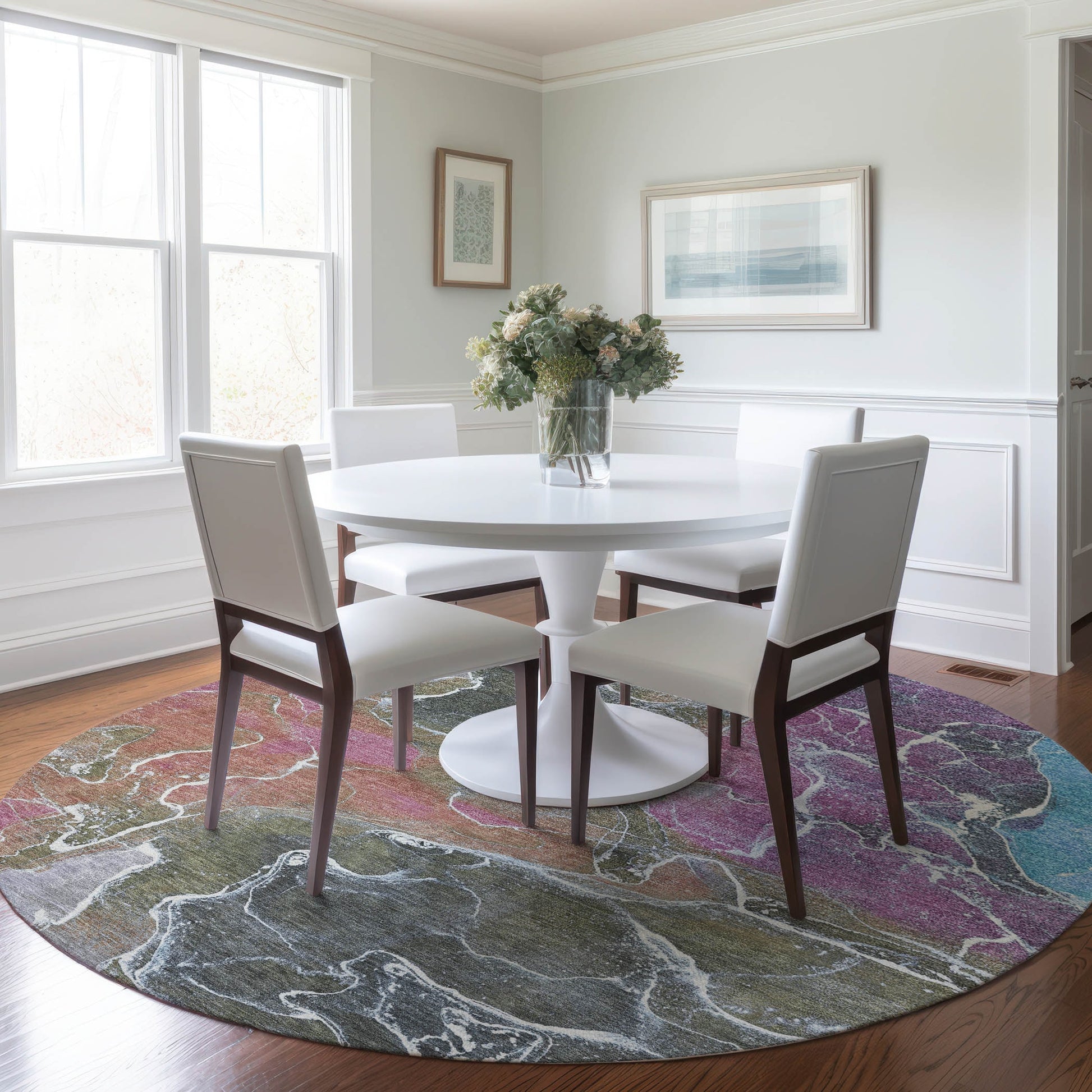 Addison Rugs Chantille ACN1782BR 8 x 8 (ft) Loomed Brown Round Indoor/Outdoor Machine washable Pet Friendly Area rug