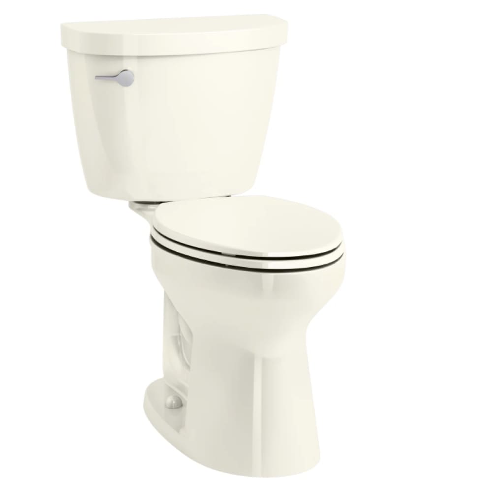 KOHLER Cimarron Biscuit Elongated Standard height 12-in Rough-In WaterSense 1.28 GPF 2-piece Toilet