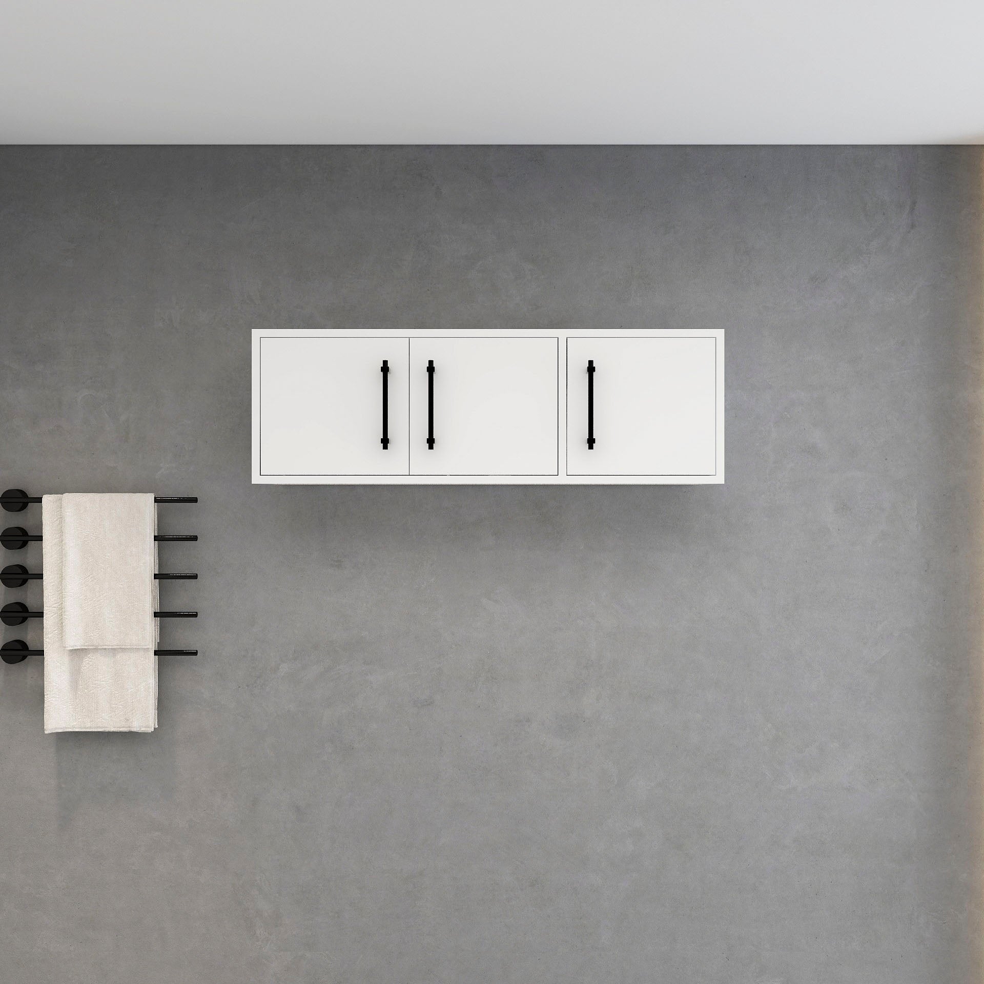 BV Better Vanity Victoria 42-in x 13.78-in x 11.8-in Gloss White / Right Side Door Soft Close Bathroom Wall Cabinet