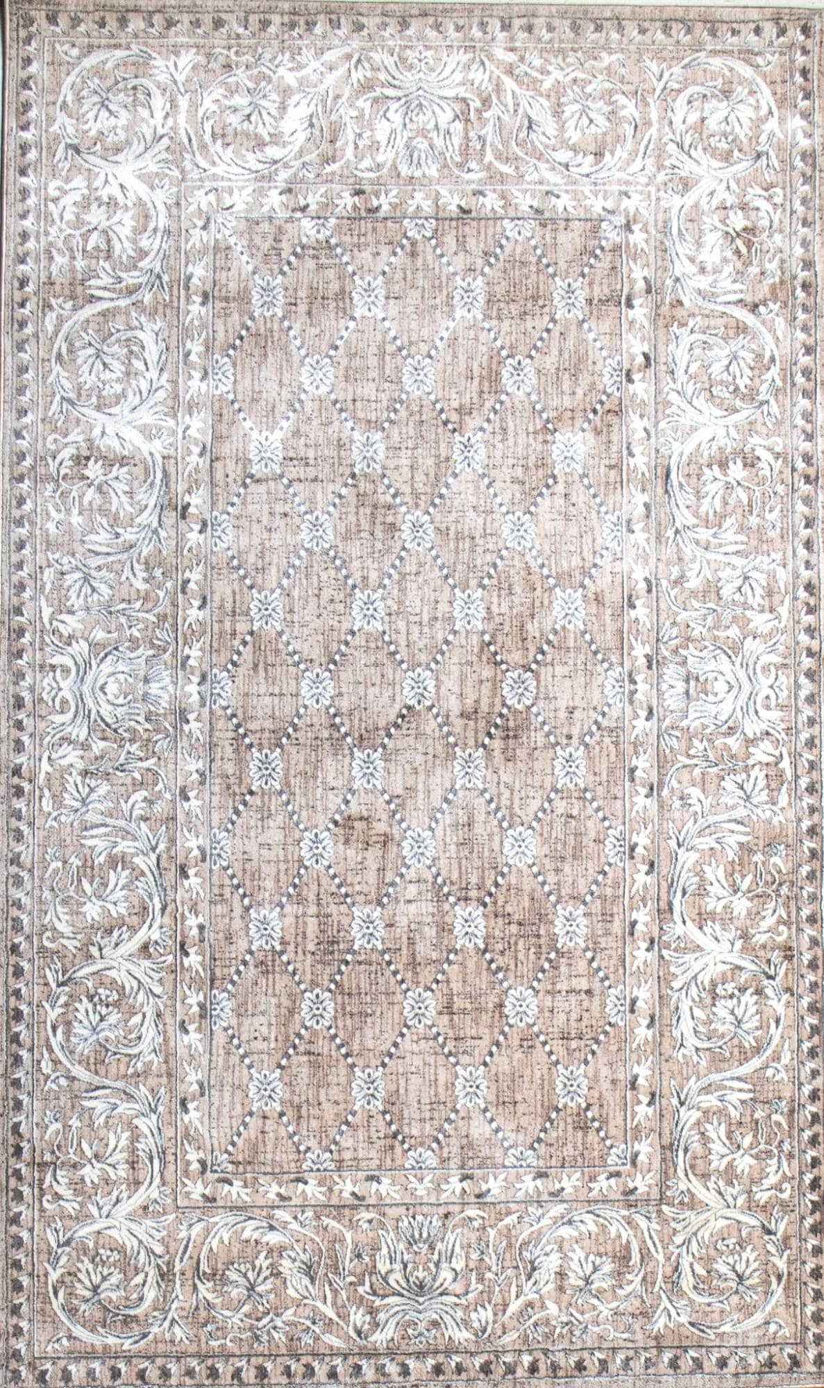 Bashian Montrose 8 x 10 (ft) Loomed Beige Rectangular Indoor Abstract Area rug