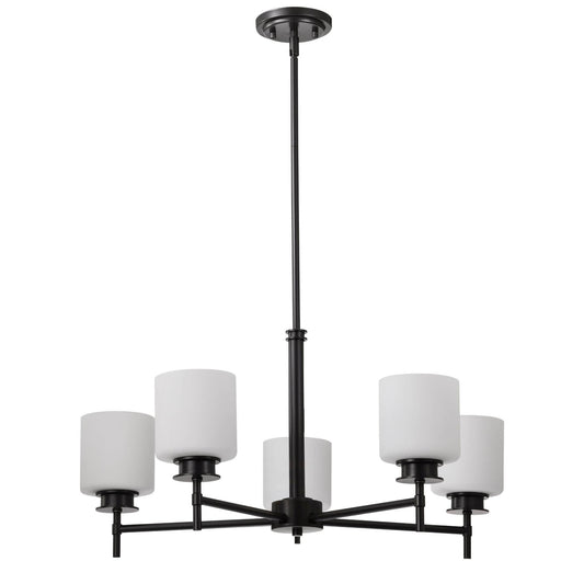 Nuvo Lighting Warren 5 - Light - Gunmetal /  Steel Chandelier