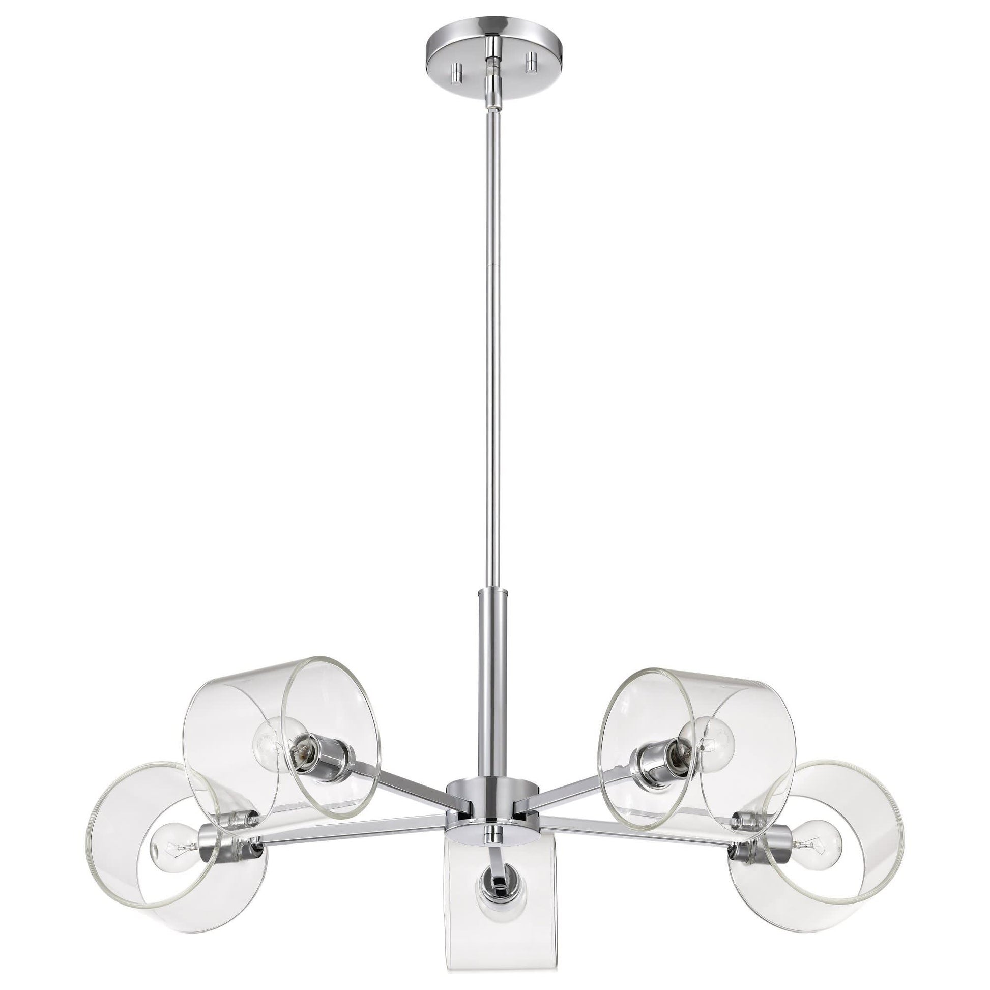 Nuvo Lighting Marlowe 5 - Light - Polished Nickel /  Steel Chandelier