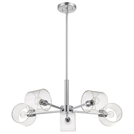 Nuvo Lighting Marlowe 5 - Light - Polished Nickel /  Steel Chandelier