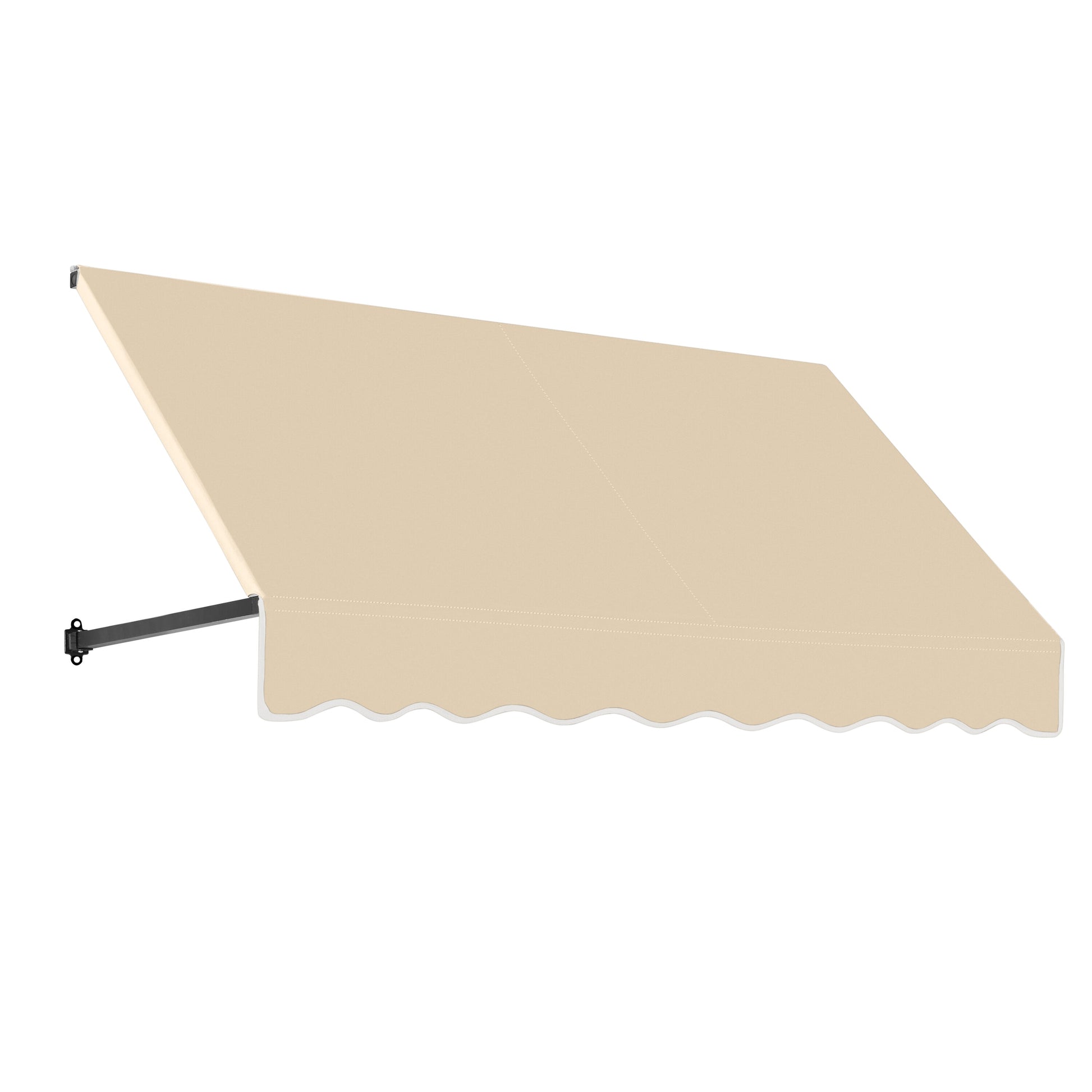 Awntech Dallas Retro 88.5-in Wide x 24-in Projection x 31-in Height Fabric Tan Solid Fixed Window/Door Awning