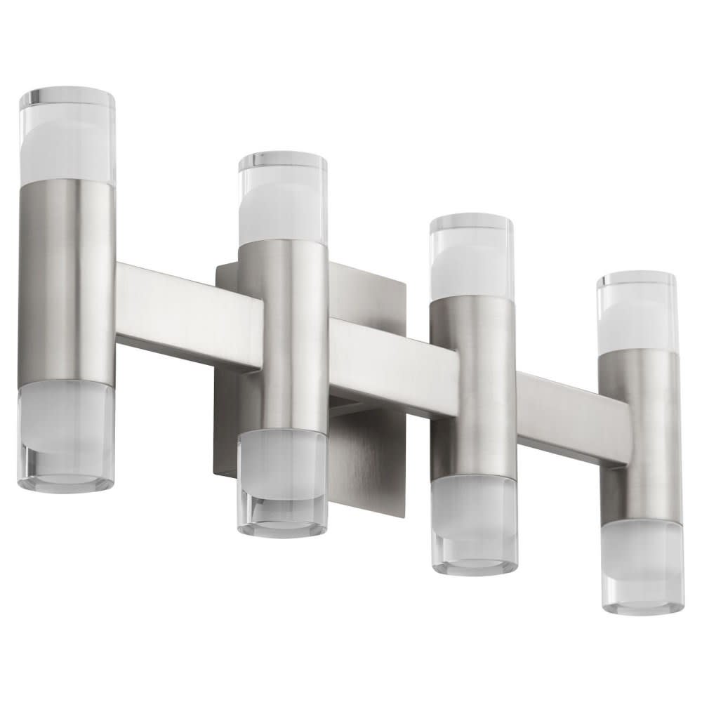 Oxygen Lighting Alarum 8 - Light Satin Nickel / Silver Modern - LED Aluminum Wall Sconce