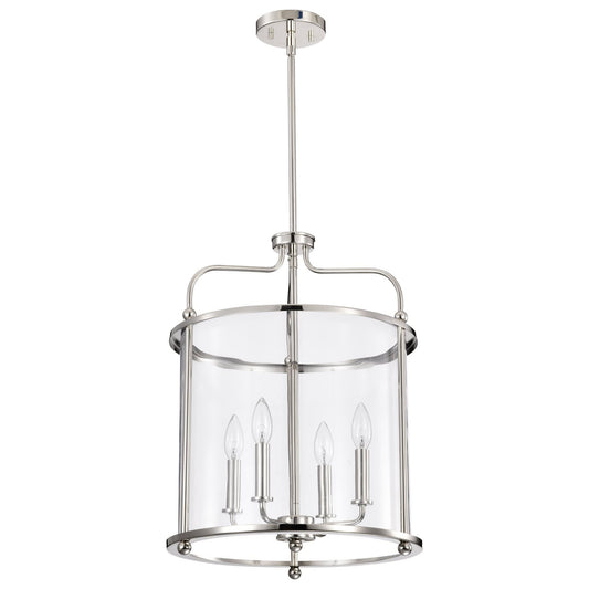 Nuvo Lighting Yorktown 4 - Light Polished Nickel Traditional Steel Pendant Light