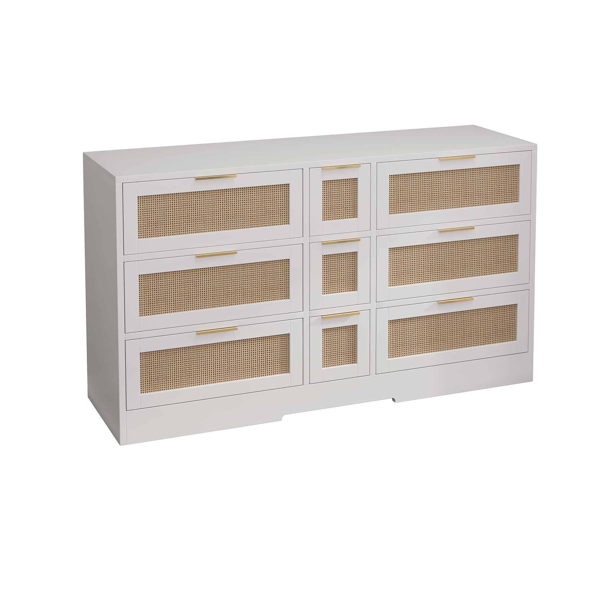 SINOFURN White 9 -Drawer Standard dresser
