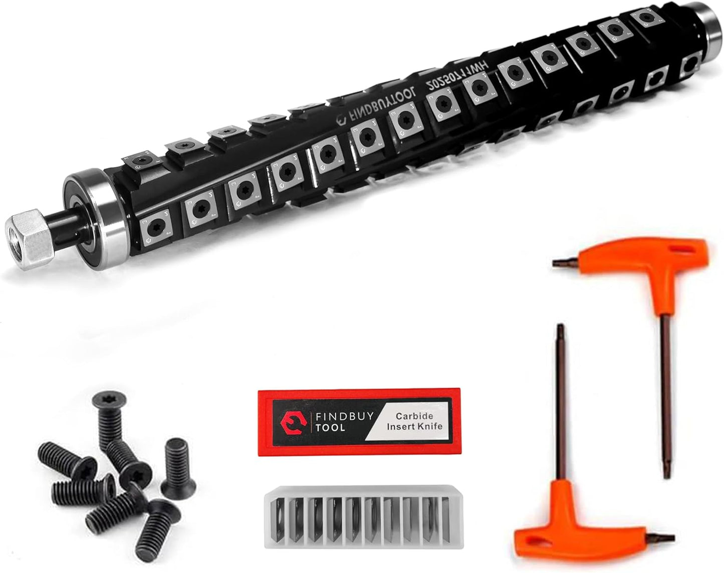 FINDBUYTOOL 13 Inch Helical Cutterhead for DeWalt Planer DW735 DW735X DW735-XE, 4 Rows for DeWalt Thickness Planer, Quiet & Efficient Upgrade Replacement Blade for DW735 Series Planer