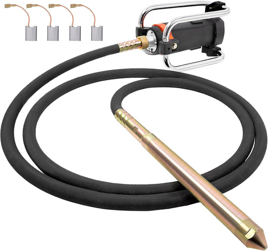 LMYYGOO Electric Concrete Vibrator Handheld, 2HP 1500W 18000RPM Powerful Copper Motor Portable Construction Insertion Cement Concrete Vibrating Tool with 4.5M (14-3\/4ft) Long Flexible Shaft