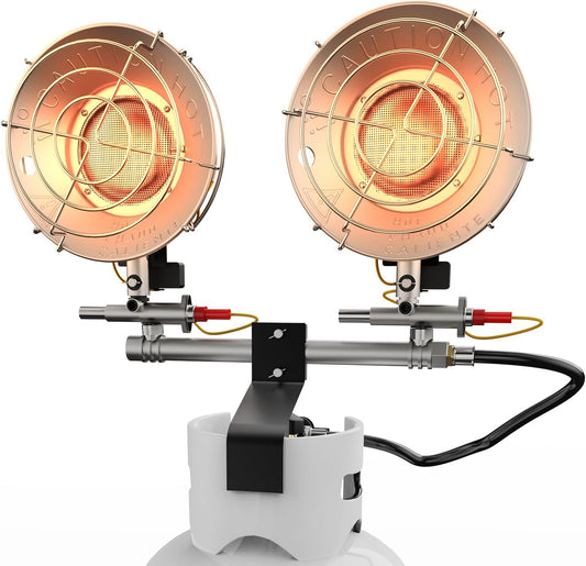 AgiiMan Propane Heater - 30000 BTU Portable Tent Heater, Camping Gas Heaters and Stove, Patio Heaters with Shut-off Valve and Tip-over Switch for Outdoor\/Indoor Ice Fishing Hiking (Tanks Not Included)