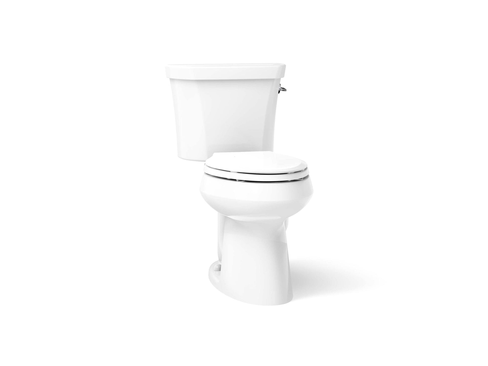 KOHLER Highline White Elongated Chair height 10-in Rough-In WaterSense 1.6 GPF Dual Flush 2-piece Toilet