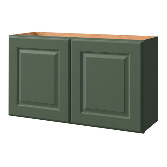 allen + roth Marston 30-in W x 27-in H x 12-in D Sage Wall Fully assembled Cabinet Raised Panel