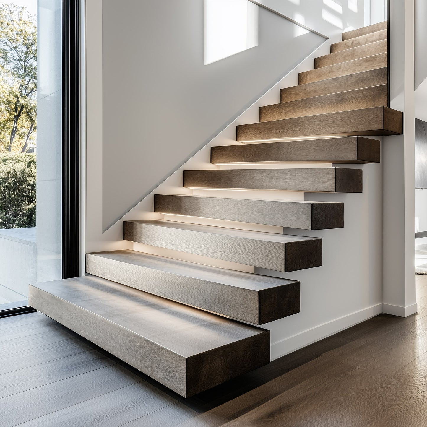 emark Floating Stair Tread 36-in x 11.5-in x 4-in Poplar Poplar No return Eased edge Stair Tread