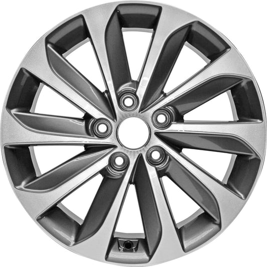 Partsynergy Replacement For New Replica Aluminum Alloy Wheel Rim 17 Inch Fits 15-17 Hyundai Sonata 5-114.3mm 10 Spokes