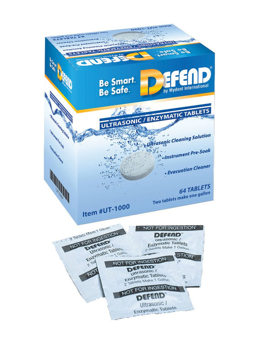 Defend DEF-UT1000 Ultrasonic Enzymatic Tablet, Shape, (Pack of 64)