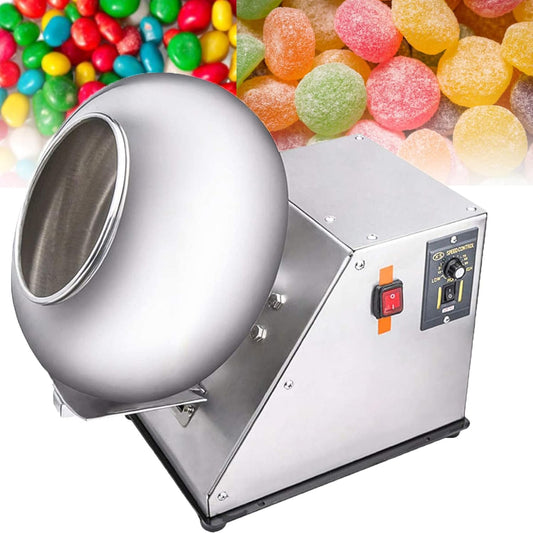 Electric Sugar Coating and Chocolate Polishing Machine- Pharmaceutical and Food Industries Coating Machine - 2-5kg/H Candy Coater Suitable for Sugar Ball - 110V
