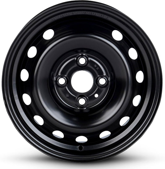 For 2006-2011 Kia Rio 14 Inch Black Painted Steel Rim - OE Direct Replacement - Road Ready Car Wheel