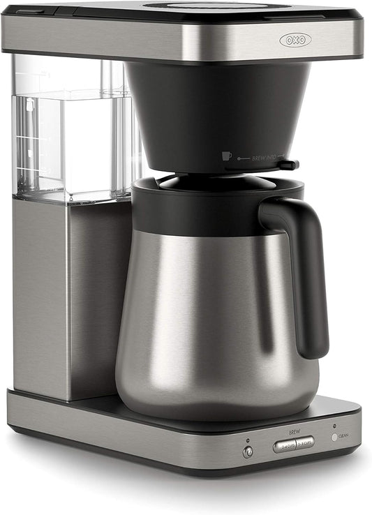 OXO Brew 8-Cup Coffee Maker - Single-Serve & Carafe, Thermal Stainless Steel, SCA Certified