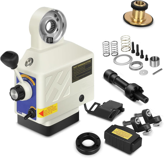 Power Feed Z-Axis for Milling Machine 450 in-lb Torque, 0-200RPM, 110V, Power Feed Milling Machine for Bridgeport and Some Knee Type Mills with a 5\/8" Diameter Shaft on the End