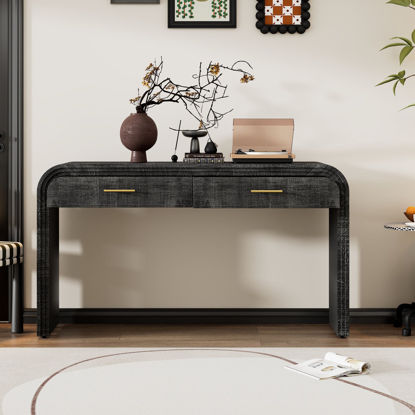 Dexmalle  Unique Retro Silhouette Console Table with Open Style