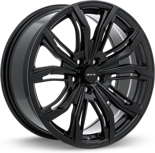 RTX BLACK WIDOW Custom Wheel - 16x7, 40 Offset, 5x114.3 Bolt Pattern, 73.1mm Hub - Satin Black Rim