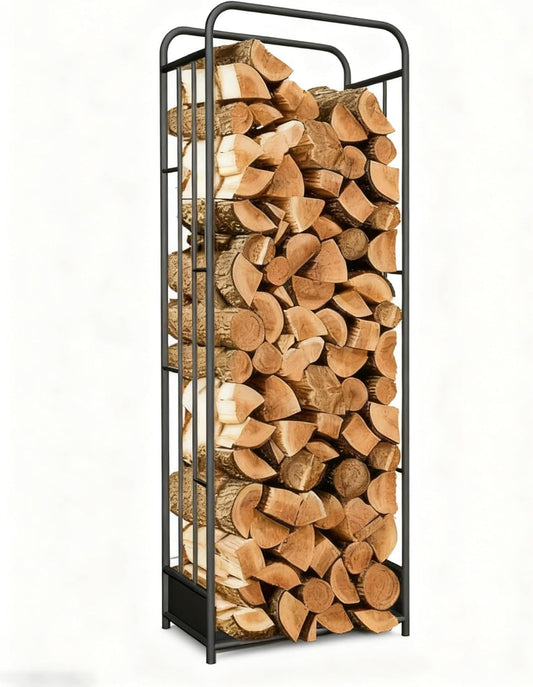 Log Store Indoors, Fire Wood Storage Suitable for Outdoor Use, Metal Firewood Rack for Fireplace and Logs Outside，Firewood Holder