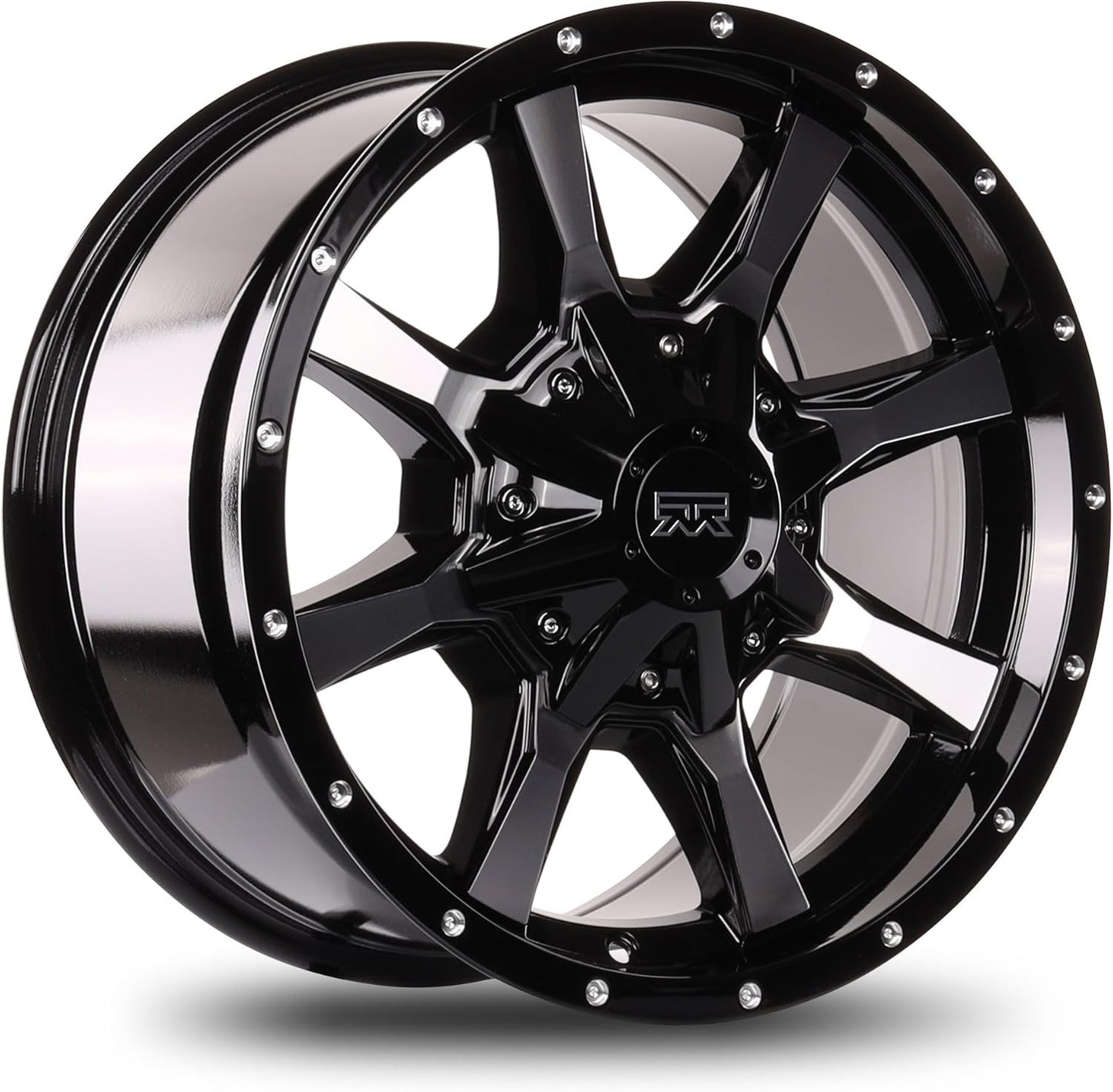 17x9 Mudder Trucker MT513 Breakover Black with Machince Face 5x127 5x5 5x139.7 5x5.5 ET-12 wheel rim
