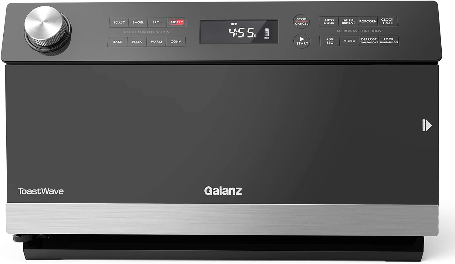 Galanz GTWHG09S1A09 4-in-1 ToastWave with TotalFry 360, Convection, Microwave, Air Fry, Toast Oven, 900W/0.9 Cu.Ft, Stainless Steel