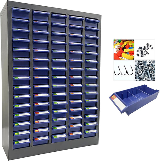 TECHTONGDA Bolt and Nut Tool Storage Cabinet 75 Drawers Parts Cabinet Contains Assortment KIT Metal Organization Shelves for Garage, Store, Workshop